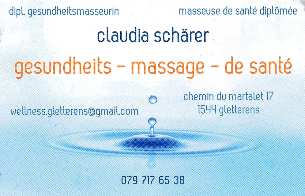 Claudia Schrer, Massages de Sant...