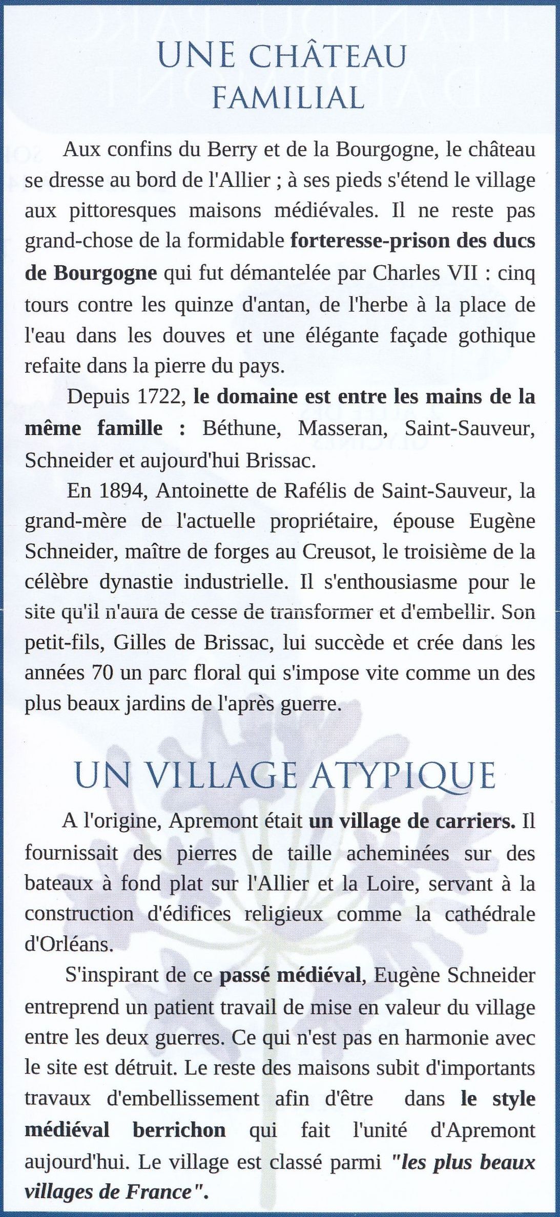 Apremont... Village...