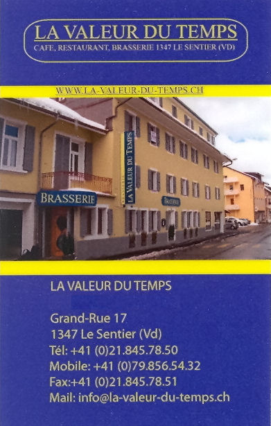 La Valeur du Temps...